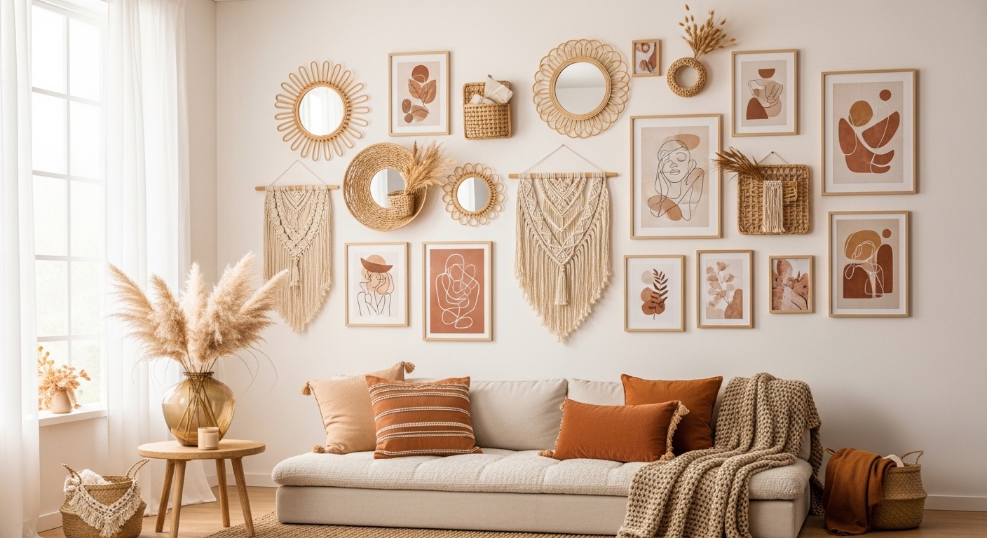 19 Stunning Boho Gallery Wall Ideas