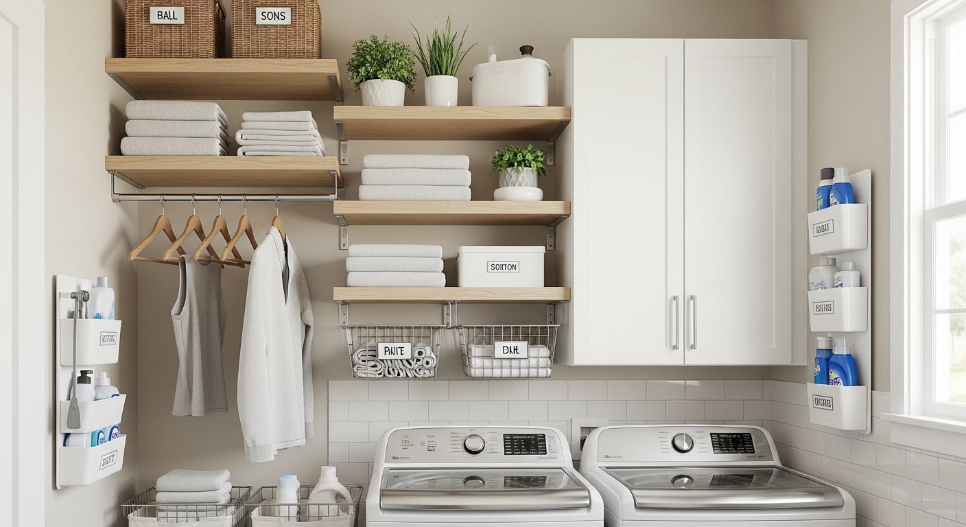 21 Laundry Room Wall Storage Ideas That Save Space