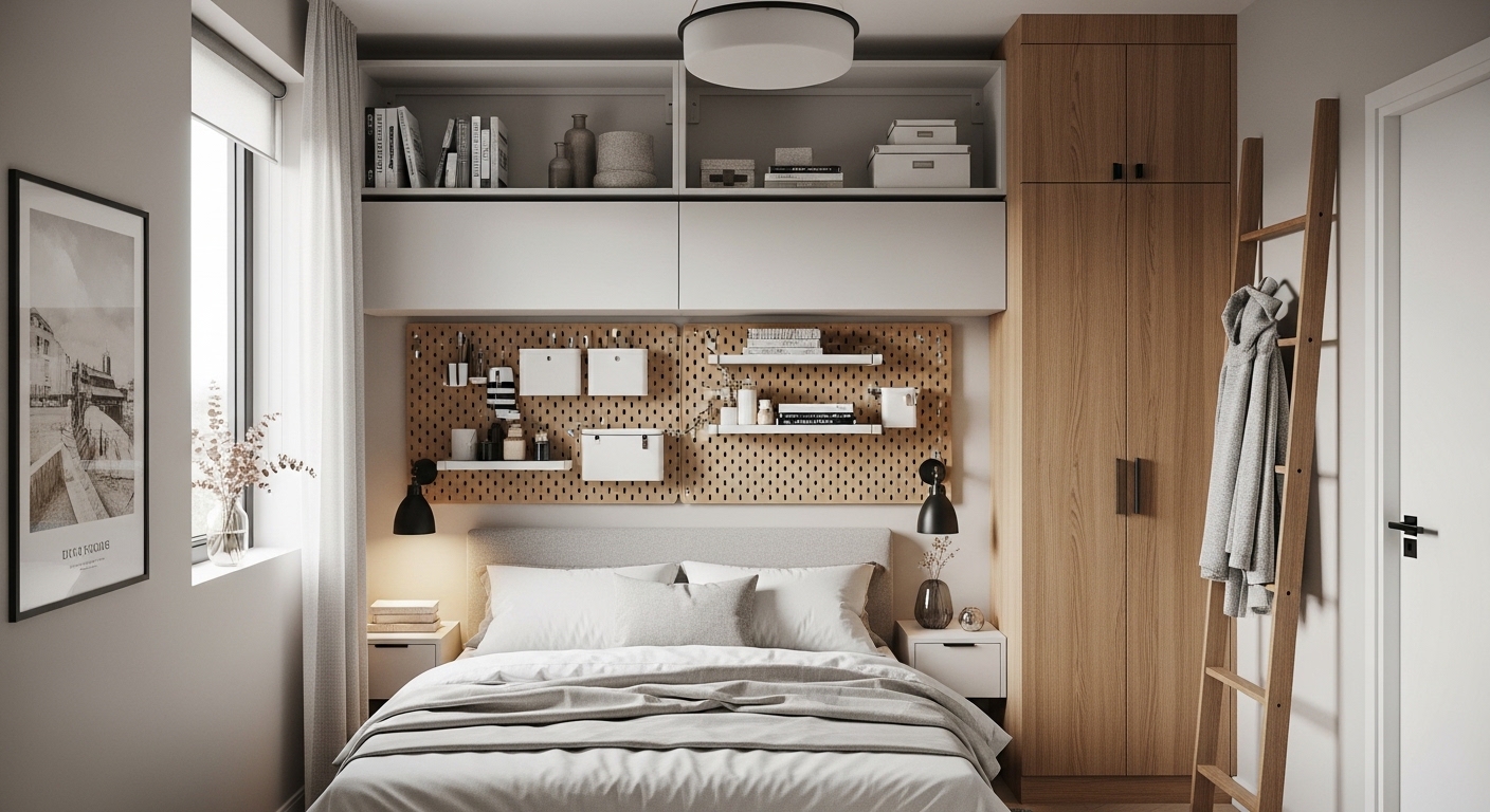 16 Small Bedroom Wall Storage Ideas