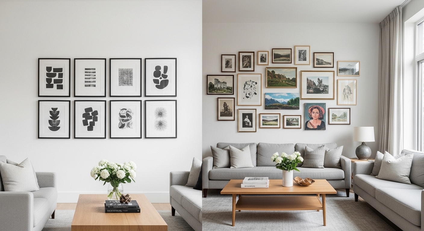 19 Symmetrical vs Eclectic Gallery Walls