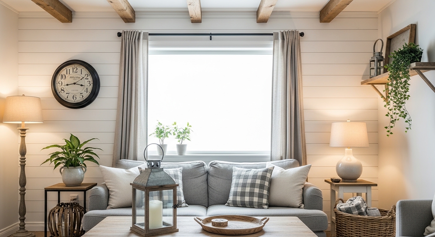 Aesthetic Farmhouse Living Room