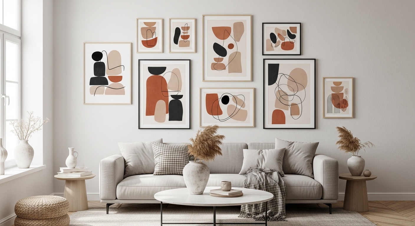 17 Modern Abstract Printable Wall Art Ideas For Stylish Minimalist Homes