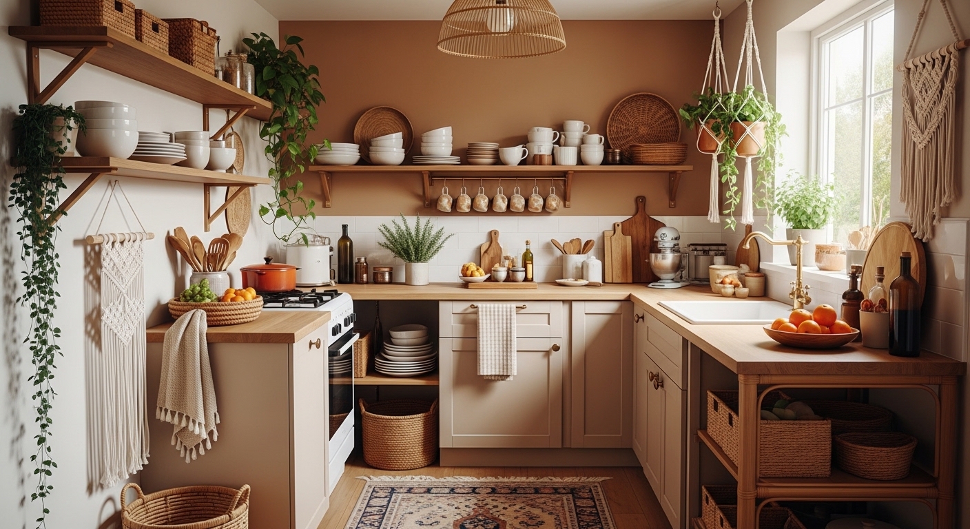 Small Boho Kitchen Ideas That Feel Cozy and Stylish