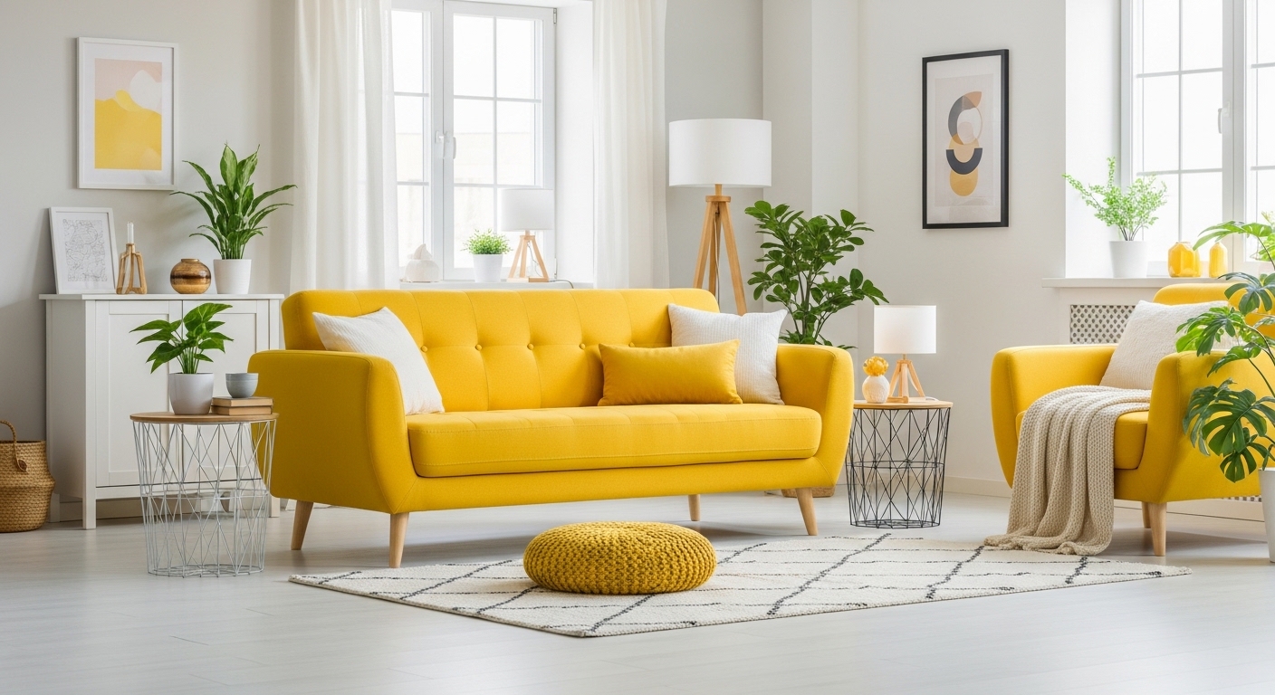 Yellow Couch Living Room Ideas