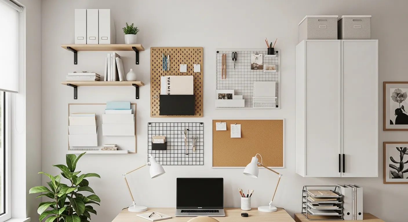 18 Home Office Wall Organization Systems