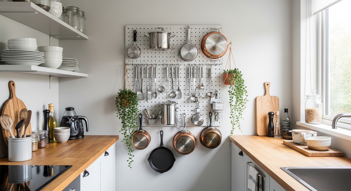 19 Pegboard Wall Ideas For Small Kitchen