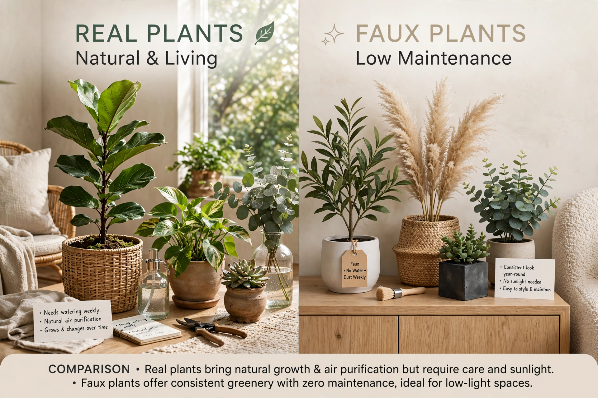 Real vs Faux Plants for DIY Decor: Which to Choose?