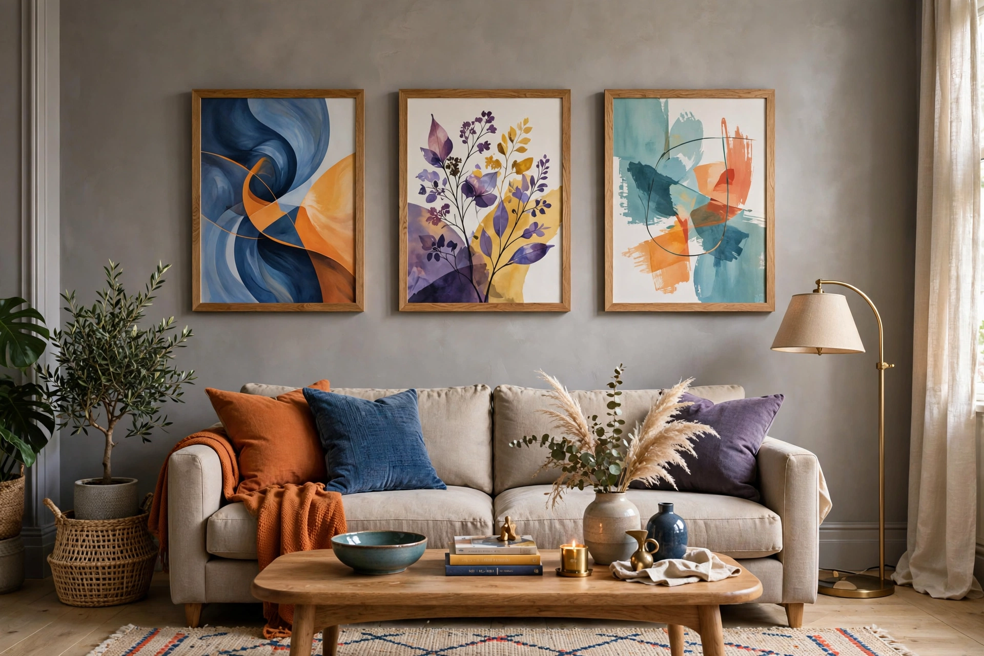 What Color Wall Art Goes With Grey Walls?