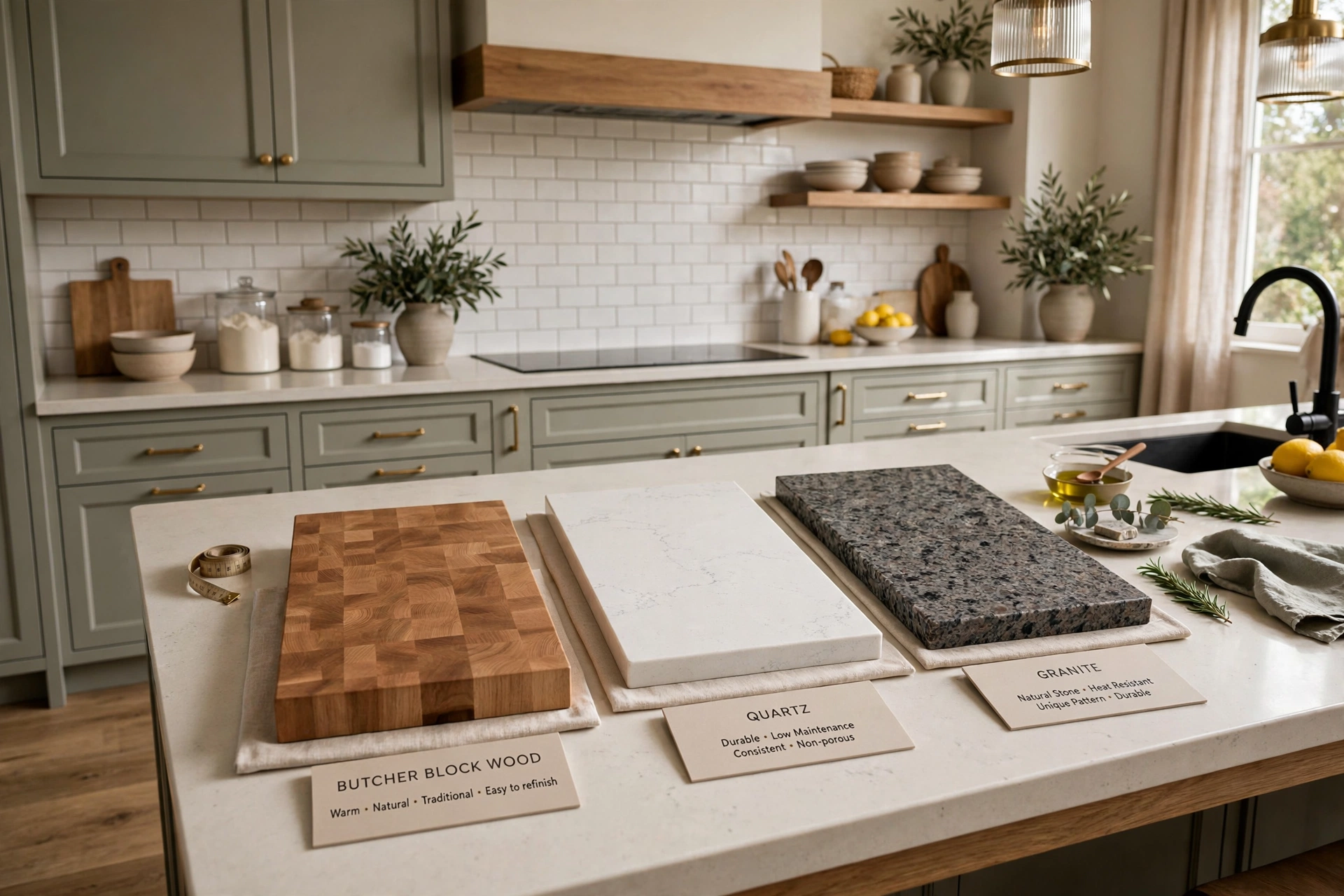Butcher Block vs Quartz vs Granite: Complete Countertop Guide