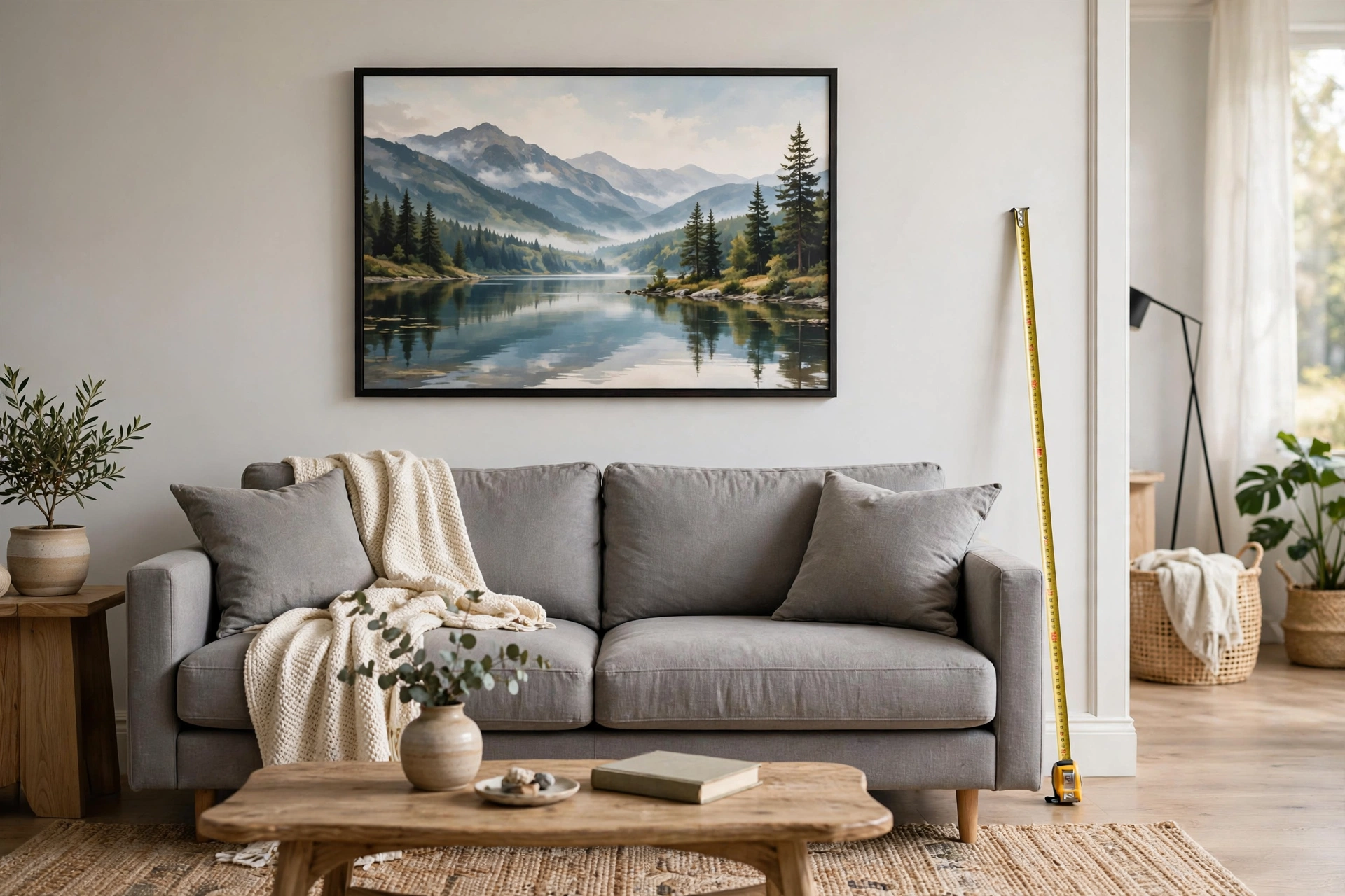 What Size Wall Art for Above a Couch? (With Chart)