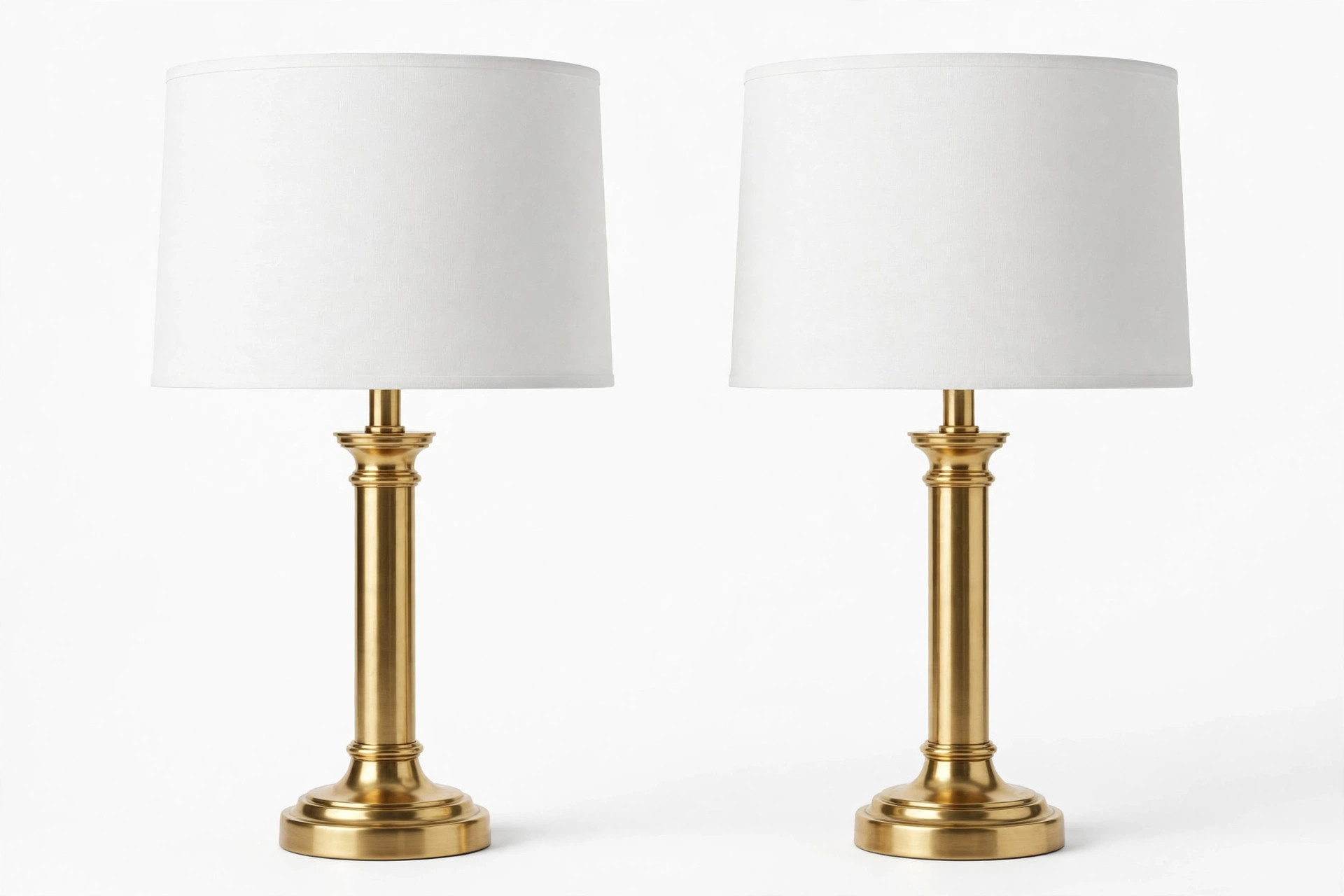 PARTPHONER 23 inch Farmhouse Modern Ceramic Table Lamp Set of 2, White