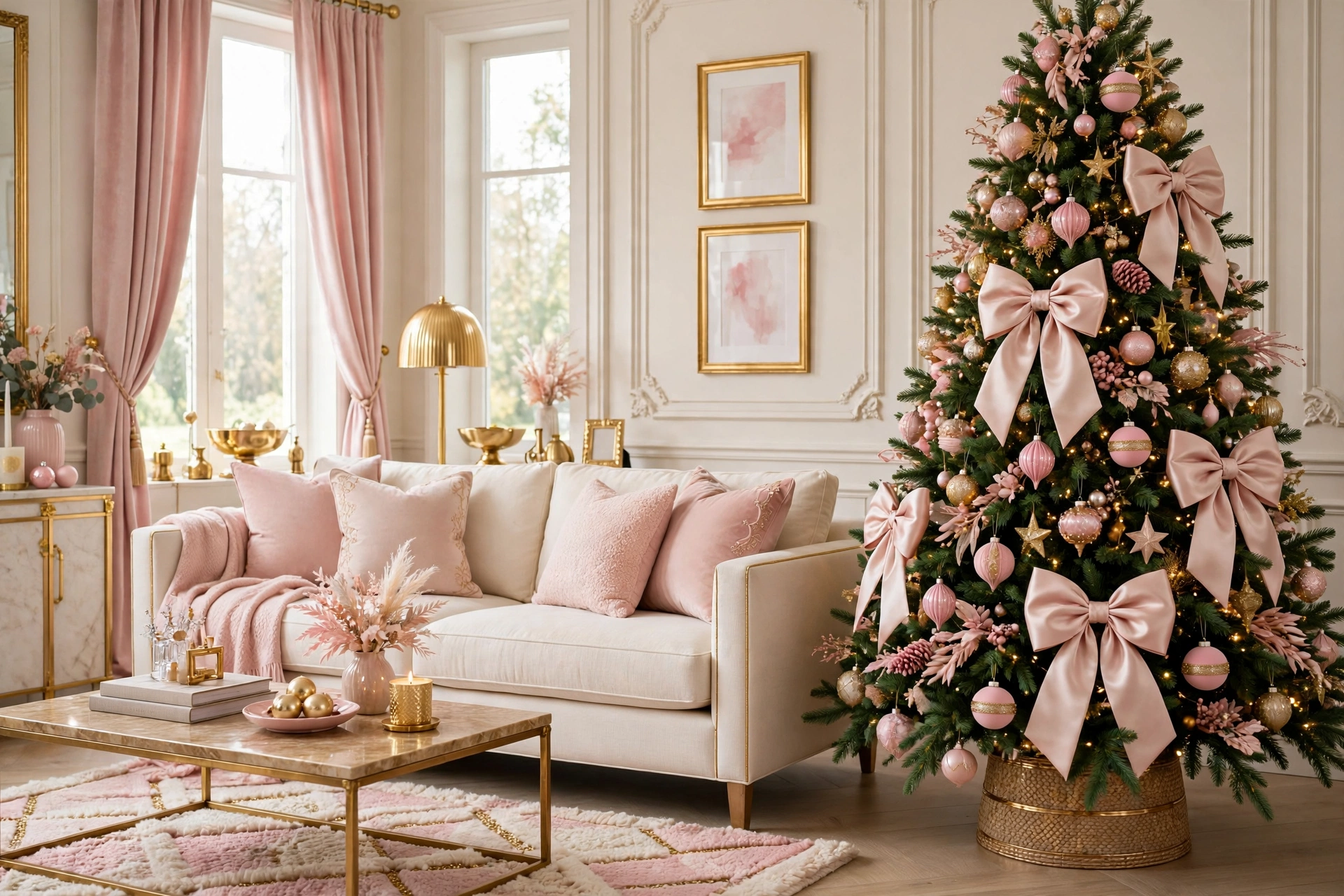 Pink Christmas Decor Ideas: Blush, Bows and Playful Glam for the Holidays